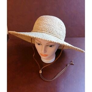 Scala collezione -gradening Hat Straw hat -Sun Hat 4'brim Unisex Size OSFM #1636